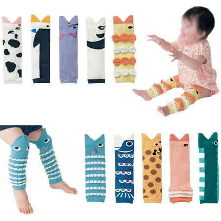 Baby and Toddler Leg Warmers Leggings Kneepads 3.15 x 11.8 Girls Baby Crawling Socks Packs of 6